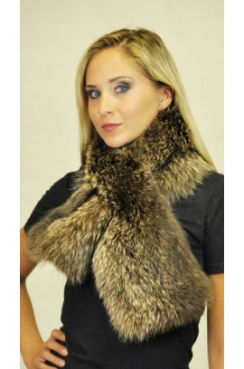 Raccoon fur scarf